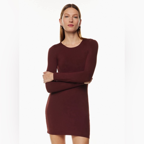Aritzia Dresses & Skirts - SOLD @ LOCAL CONSIGNMENT Aritzia Babaton Contour Crew Longsleeve Mini Dress NWT